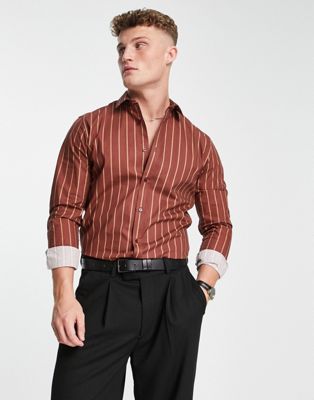 Harry Brown striped slim fit shirt
