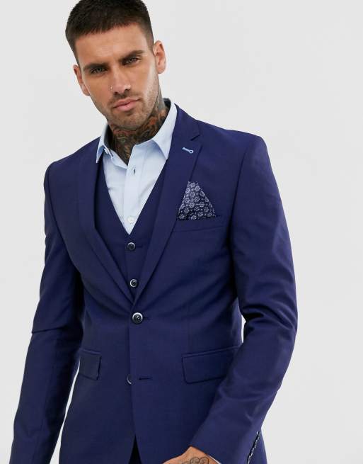 Harry Brown - Ton-sur-ton kostuum in blauw , 2 van 4