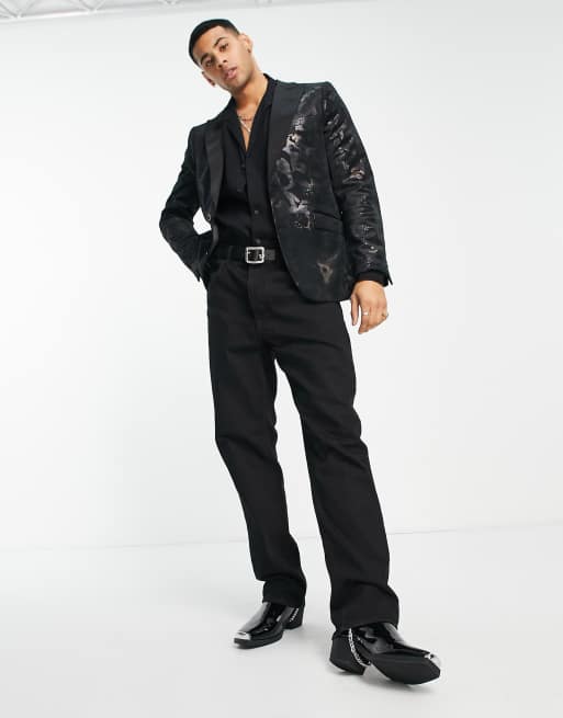 Harry Brown – Blazer aus Samt in schmaler Passform