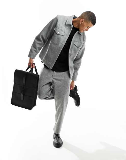 Harry Brown boxy shacket in grey (part of a set)