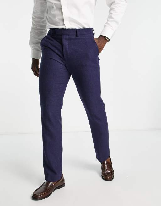 Harry Brown - Bruiloft - Slim-fit tweed pantalon 