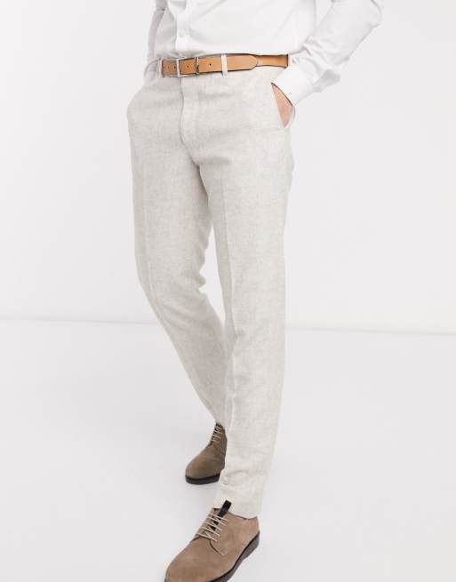 Harry Brown - Bryllup - Gråt Slim Fit-jakkesæt i tweed og sommer-stil, 2 af 4