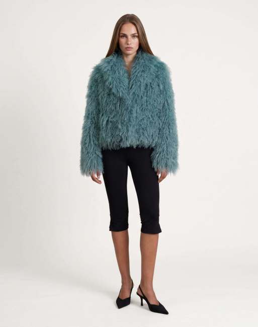 Harry Brown Celeste fur coat in blue, 4 of 4