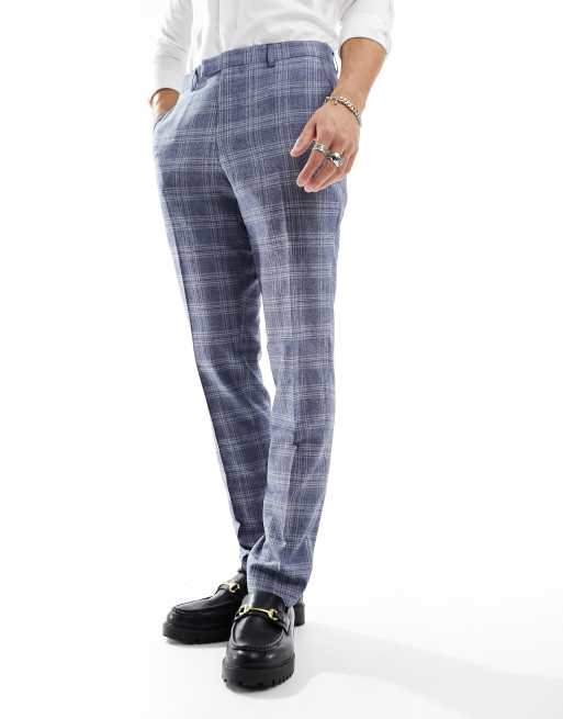 Baby blue best sale plaid pants