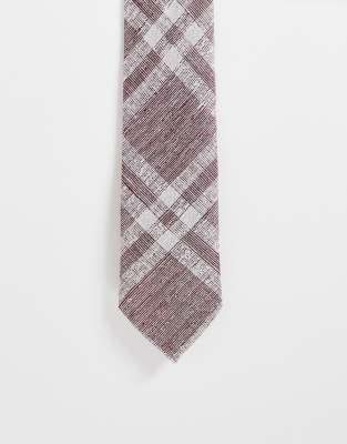Harry Brown check tie in pink