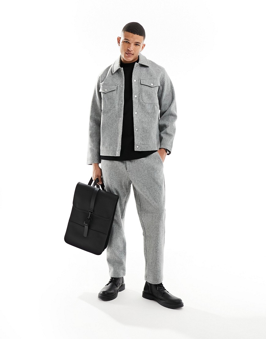 Harry Brown co-ord slim elasticated waist trousers in grey
