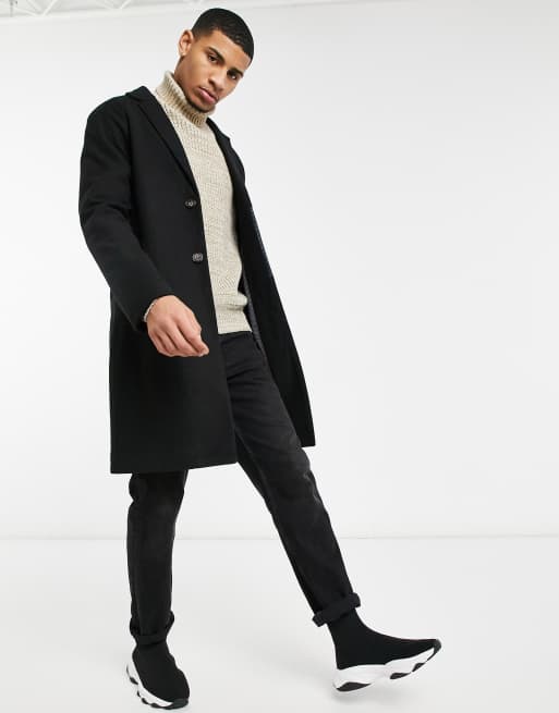 Harry Brown - cocoon - Manteau en mélange de laine de première qualité