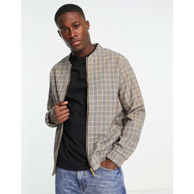 Checky Bomber Jacket