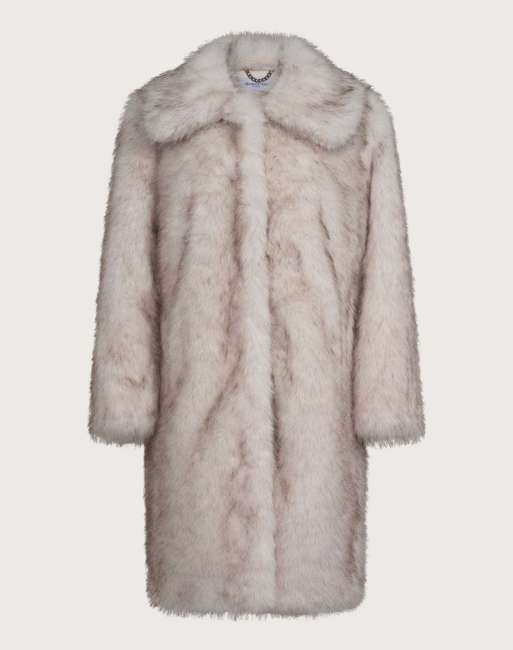 Harry Brown Delphine long fur coat in ecru, 3 of 4