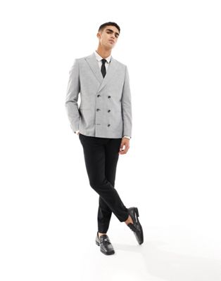 Harry Brown double breasted suit jacket in grey