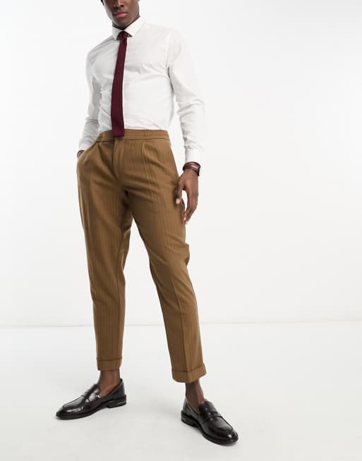 Men's suit cropped on sale pants