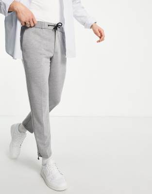 Harry Brown Drawstring Pintuck Sweatpants in Light Gray - ASOS Outlet