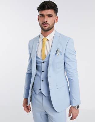 Harry Brown - Ensfarvet habitjakke i skinny fit