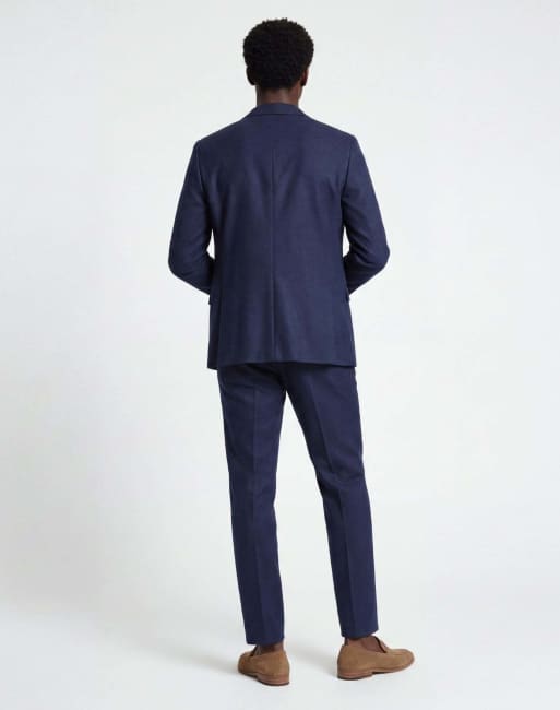 Harry Brown Eton wool tweed suit jacket in navy, 2 of 6