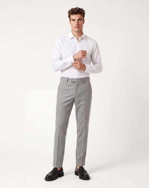 Harry Brown Eton wool tweed suit trousers in grey - view 1