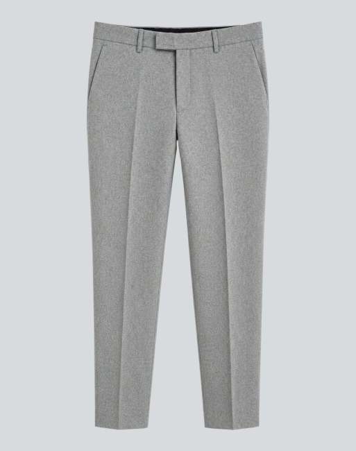 Harry Brown Eton wool tweed suit trousers in grey, 4 of 5