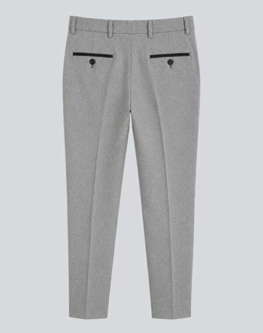 Harry Brown Eton wool tweed suit trousers in grey, 5 of 5