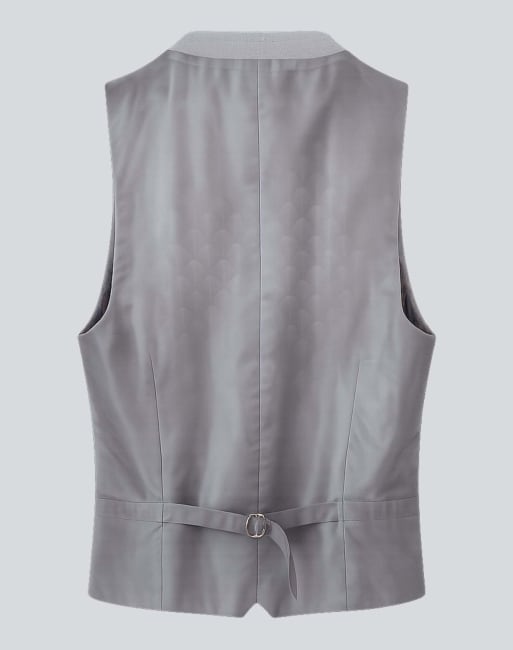 Harry Brown Eton wool tweed suit waistcoat in grey, 5 of 5