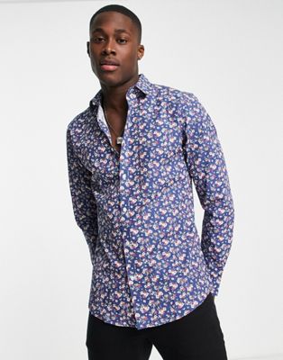 Harry Brown floral slim fit shirt
