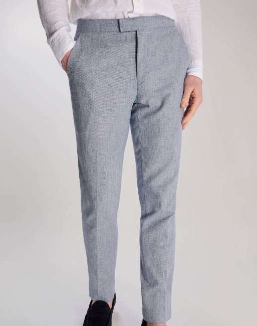 Harry Brown Giacomo slim fit cotton linen suit in chambray, 2 of 3