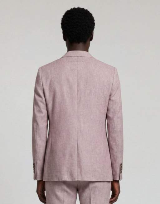 Harry Brown Giacomo slim fit single breasted suit jacket in berry, 2 of 5