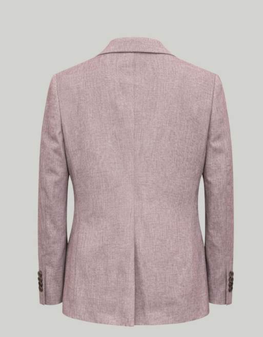 Harry Brown Giacomo slim fit single breasted suit jacket in berry, 5 of 5
