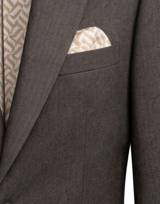 Harry Brown Giacomo slim fit single breasted suit jacket in brown, 3 of 5