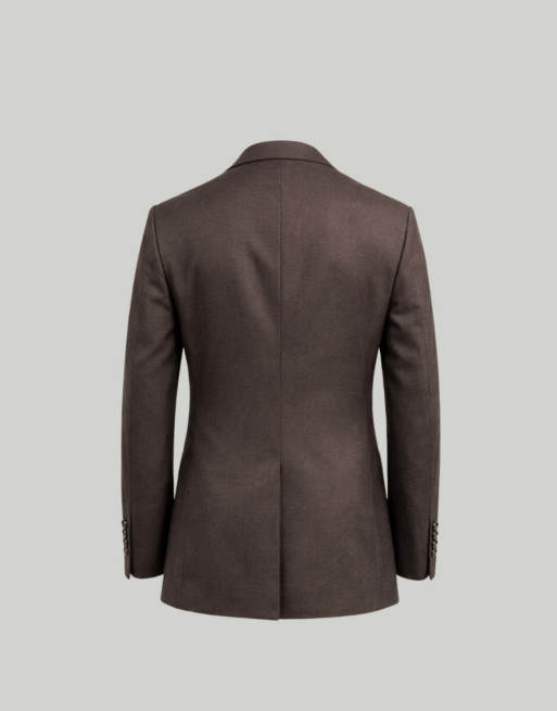 Harry Brown Giacomo slim fit single breasted suit jacket in brown, 5 of 5