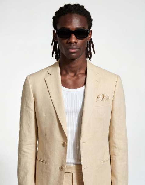 Harry Brown Giacomo slim fit single breasted suit jacket in butternut - view 1