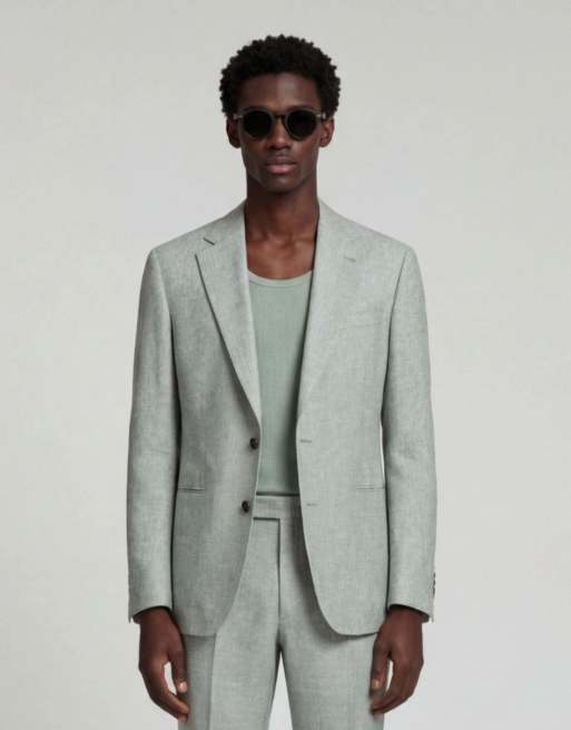 Harry Brown Giacomo slim fit suit in green, 3 of 4