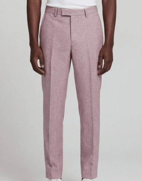 Harry Brown Giacomo slim fit suit trousers in berry - view 1