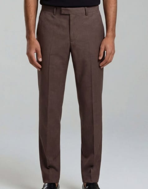 Harry Brown Giacomo slim fit suit trousers in brown