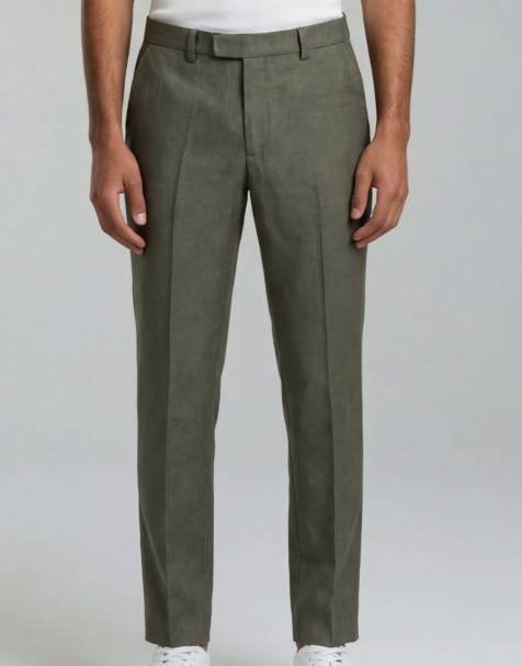 Harry Brown Giacomo slim fit suit trousers in dark green