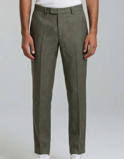 Harry Brown Giacomo slim fit single breasted suit in dark green, 4 of 4