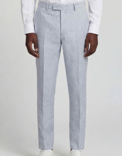 Harry Brown Giacomo slim fit suit trousers in light blue - view 1