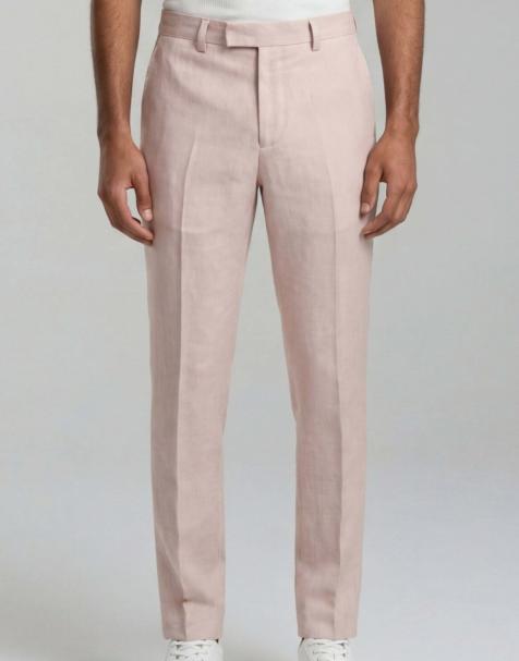 Harry Brown Giacomo slim fit suit trousers in pink - view 1