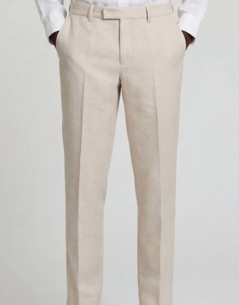 Harry Brown Giacomo slim fit suit trousers in stone - view 1