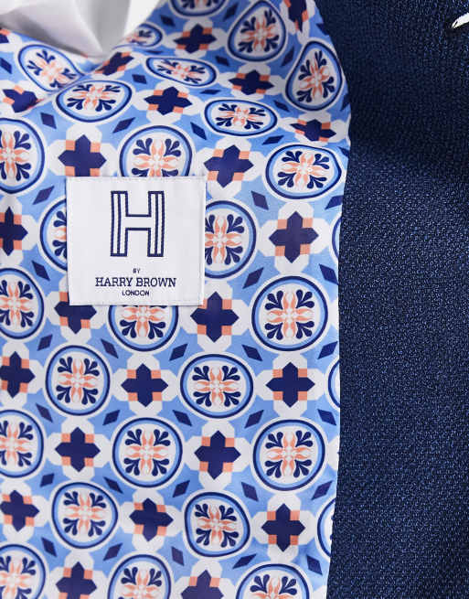 Harry Brown - Gilet de costume de mariage en lin mélangé - Bleu marine, 2 de 5