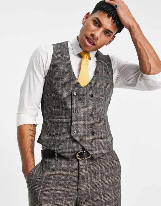 Grey lapel waistcoat sale