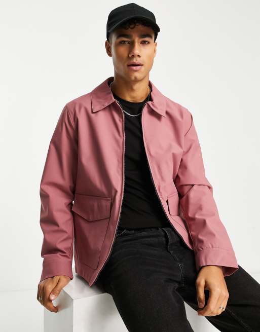 Harry Brown harrington jacket in pink ASOS