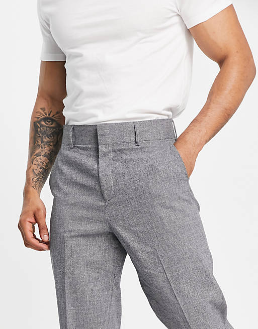 Harry Brown high waisted pleated linen pants