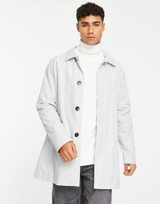 Harry Brown premium mac in grey - ASOS Price Checker