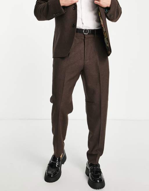 Harry Brown – Kostymbyxor i yllemixad tweed med elastisk midja