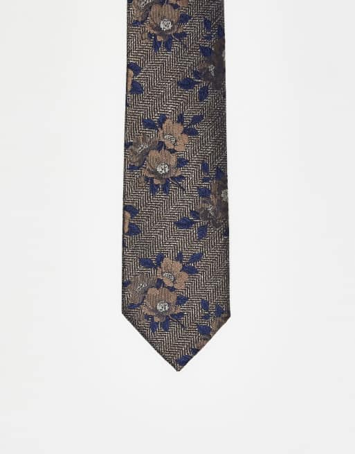 Harry Brown – Krawatte mit Blumenmuster in mehreren Farben