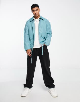 Harry Brown lightweight jacket in teal - ASOS Price Checker