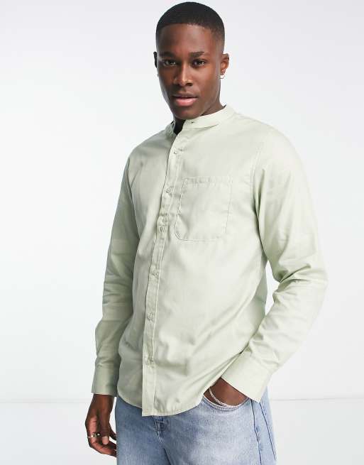 Harry Brown linen overshirt in sage green | ASOS