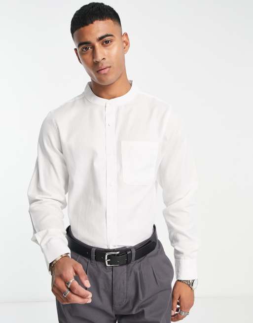 Harry Brown linen smart shirt in white | ASOS