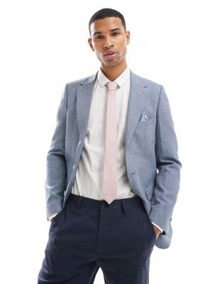 Harry Brown Harry Brown linen suit jacket in blue