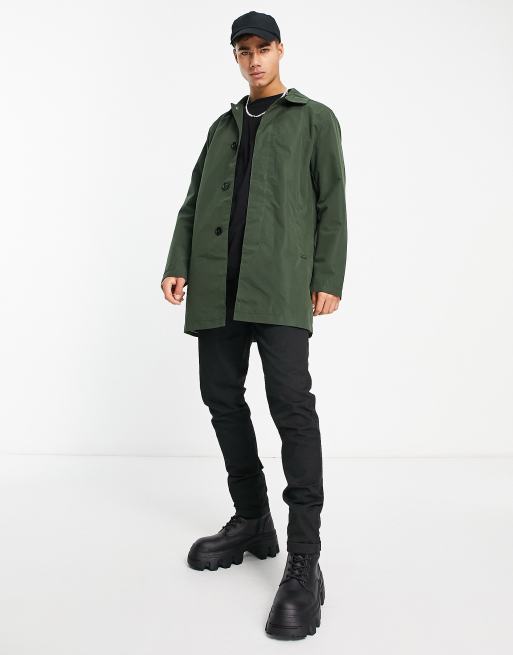 Mens green mac jacket sale