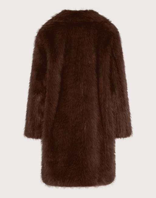 Harry Brown Margaux long fur coat in brown, 5 of 5